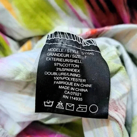 ❤️ Women's Strapless Mini Dress - Poet Mulitcolour Short Dress - Size 7 - Picture 8 of 13